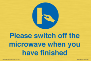 Please switch off the microwave when you have finished